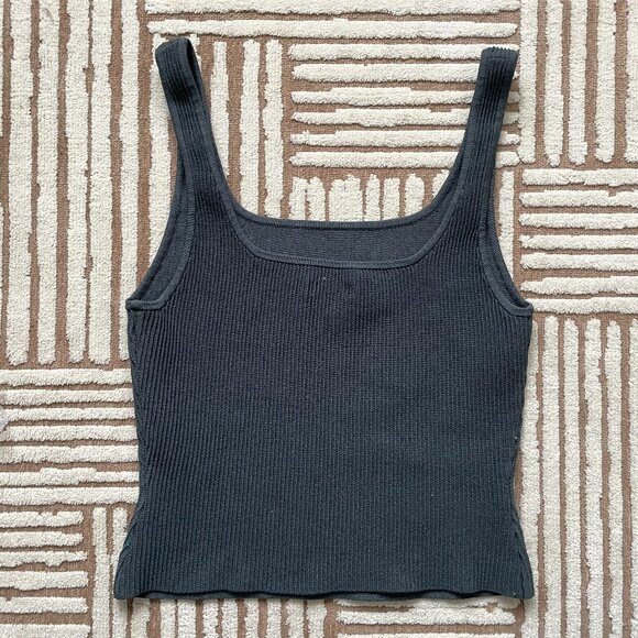 Babaton - Sculpt Knit Squareneck Tank - Grey - Medium - Picture 2 of 5